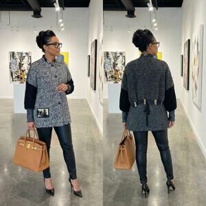 Staley Gretzinger Wearable Art Cardigan — One Size — Mixed Media Knit